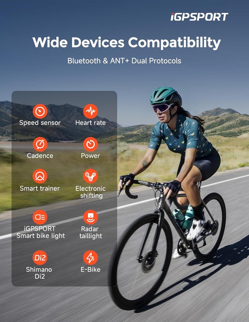 Igpsport BSC300T Wireless Bike Computer GPS, Touchscreen Offline MAP Navigation Off Course Warning Compatible with Insta 360, for Ebike Road Bike MTB - Image 5